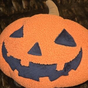 🎃Cozy Orange COSTCO Pumpkin Pillow HALLOWEEN FALL FESTIVE HOLIDAYS Stuffed HTF